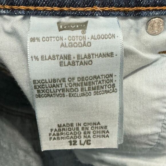 Levi’s Medium Wash Distressed Straight Leg 505 Jeans Size 12 L/C - Picture 9 of 9